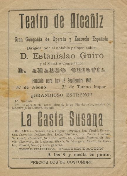 ACR - 1913 - Teatro de Alcaiz - Alcanys - Fons: Famlia Cristi Cerezo