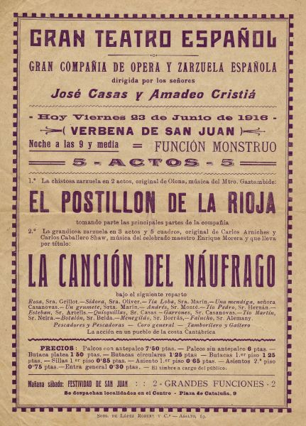 ACR - 1916 - Teatro Espaol - Gran Teatro Espaol - Barcelona - Fons: Famlia Cristi Cerezo