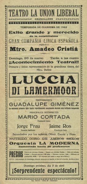 ACR - 1922 - La Unin Liberal - Granollers - Fons: Famlia Cristi Cerezo