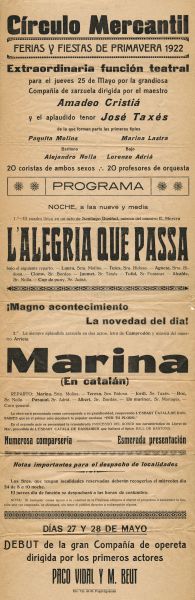 25-05-1922 Crculo Mercantil dIgualada