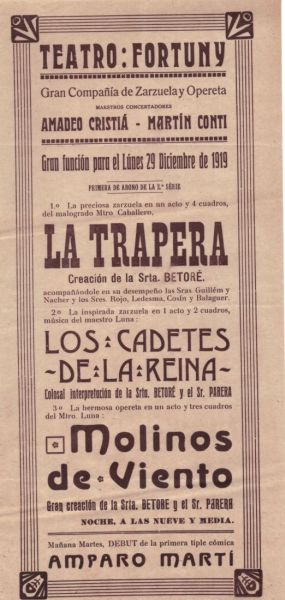 ACR - 1919 - Teatre Fortuny - Reus - Fons: Arxiu de la Fundaci del Teatre Fortuny de Reus