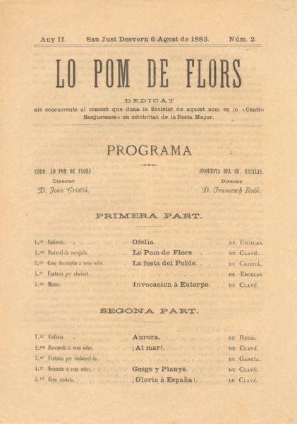 JCV - 1883 - Centro Sanjustense - Sant Just Desvern - Fons: Cor lo Pom de Flors de Sant Just Desvern