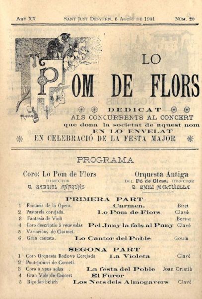 JCV - 1901 - Envelat a Sant Just Desvern - Sant Just Desvern - Fons: Cor lo Pom de Flors de Sant Just Desvern