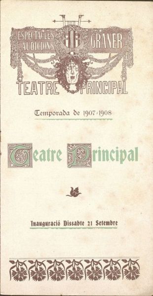 ACR - 1907 - Teatre Principal (Barcelona) - Barcelona - Fons: Biblioteca de Catalunya