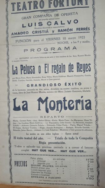 ACR - 1923 - Teatre Fortuny - Reus - Fons: Arxiu de la Fundaci del Teatre Fortuny de Reus