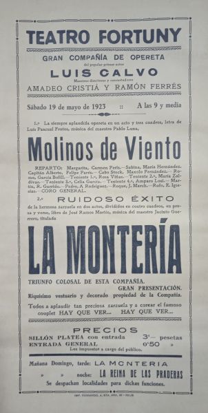 ACR - 1923 - Teatre Fortuny - Reus - Fons: Arxiu de la Fundaci del Teatre Fortuny de Reus